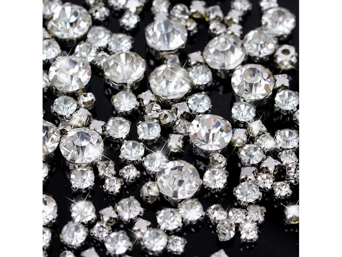 400 Piezas De Cinturilla Con Diamantes De Imitación De Cristal, Diamantes De Imitación De Vidrio Con Base Plana De 3 A 10 Mm Para Manualidades, Ropa Y Vestidos De Novia.