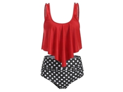 2026-traje De Baño Tankini Para Mujer Con Volantes Y Cintura Alta De Poliéster Con Relleno Para Playa Y Piscina
