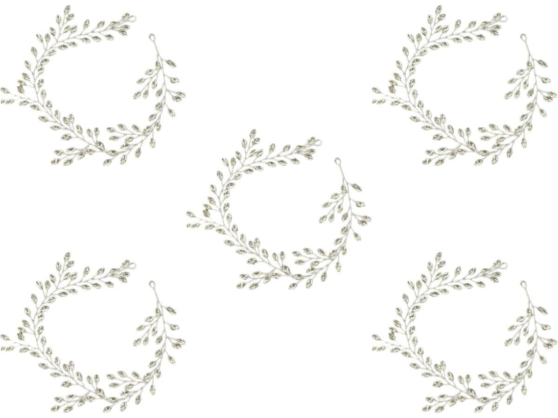 5 Pièces Chaîne Souple En Marquise Bandeau De Perles Accessoires Cheveux Mariée Mariage Pour