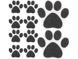 Juego De 20 Pegatinas Antideslizantes Para Suelo Con Forma De Huella De Perro Negro,