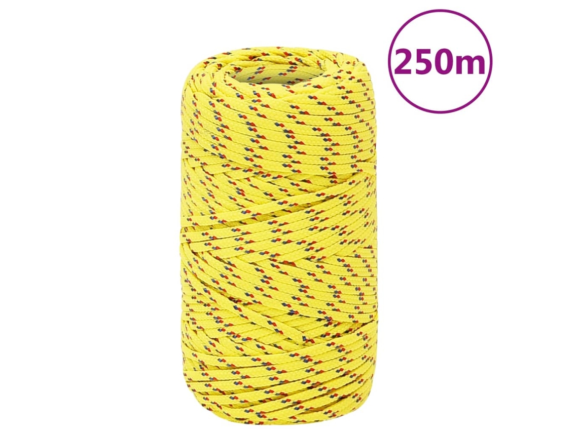 Cuerda De Barco Polipropileno Amarillo 2 Mm 250 M