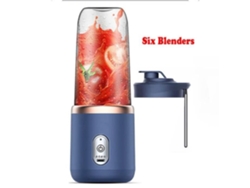 Exprimidor de frutas eléctrico portátil de 400 ml, licuadora de frutas multifuncional de limón y naranja, electrodomésticos para batidos, azul, 1 taza AUTREMENT
