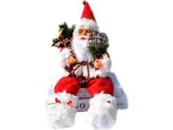 Rebe-figura De Papá Noel Sentado - 57cm - Uso Interior Y Exterior - Rojo - Decoración Navideña