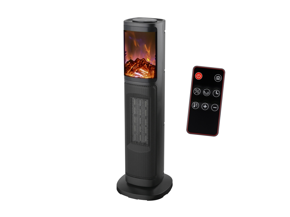 Calefactor de torre cerámico Lizeo de 2000 W, negro, Sannover