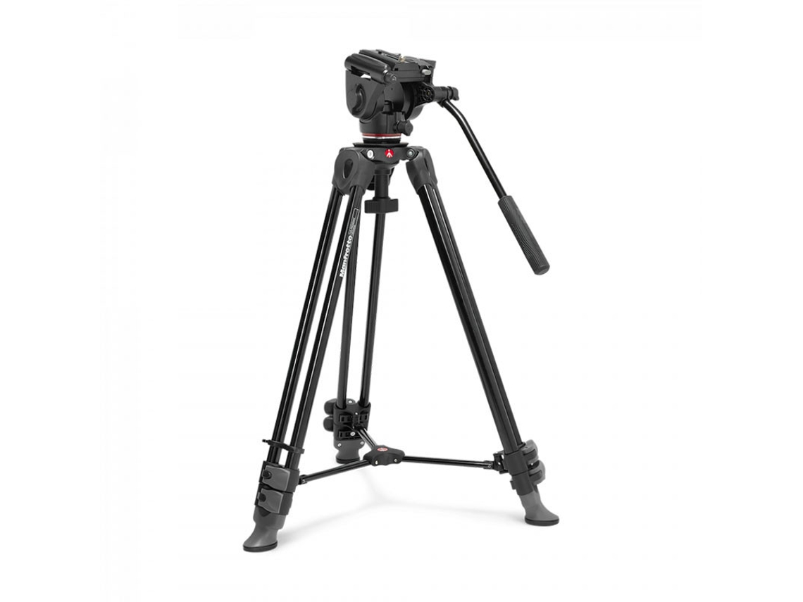 Trípode De Vídeo De Aluminio Manfrotto + Cabezal Fluido 500x - Mvk500xam