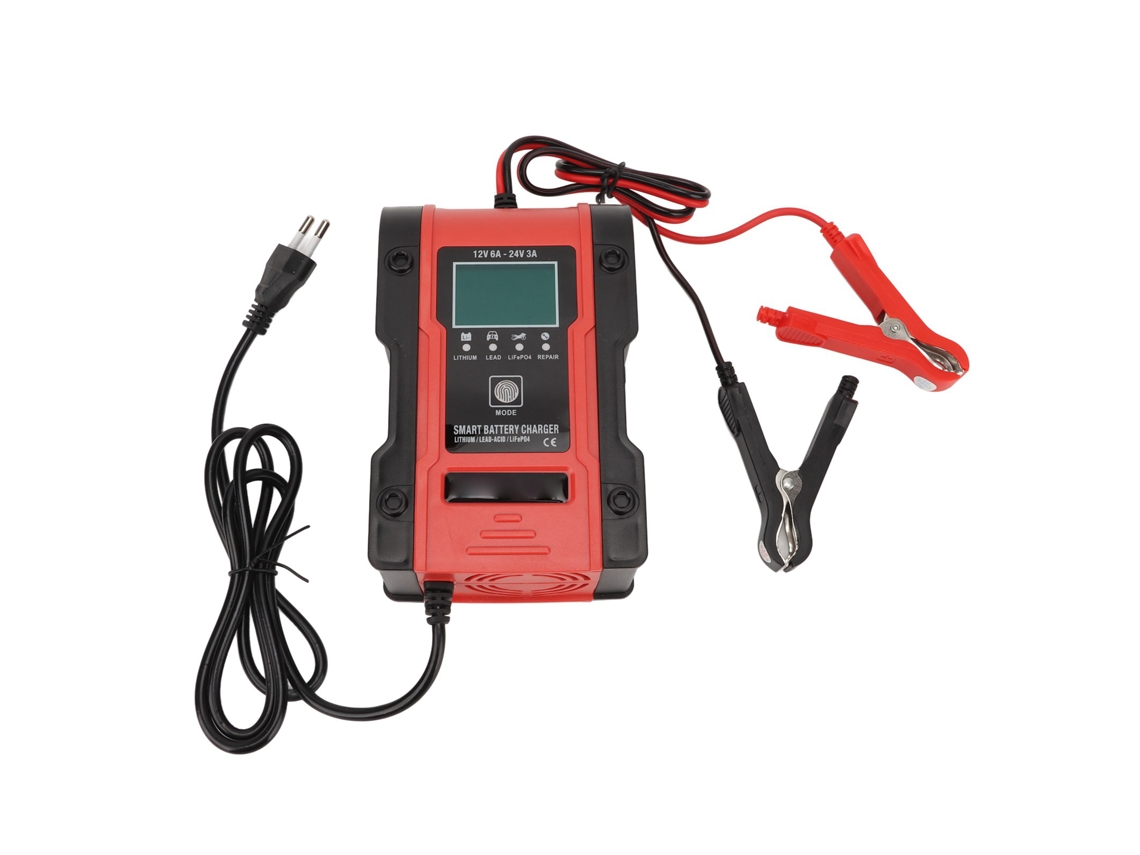 Cargador De Batería Inteligente Automático De 7 Etapas Con Carcasa De Abs Duradera Y Enchufe Europeo, 100-240 V