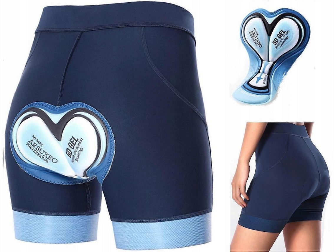 Pantalones cortos de ciclismo Arsuxeo con inserto de gel 5D para mujer - Rs Rosewell