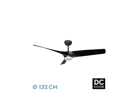 Ventilador DC Niger Negro 22W 3 Aspas Regulable FABRILAMP