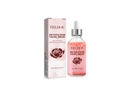 Esencia facial de oro rosa de 24k para una piel radiante.