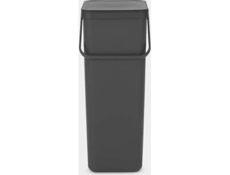 Cubos de Basura BRABANTIA Sort&Go (Gris - 40L - 34.1x26.7x62 cm - Inox)