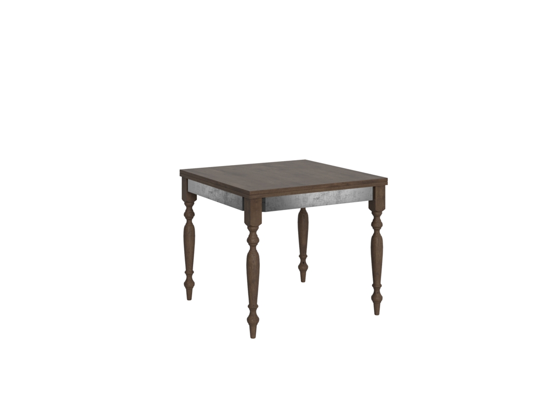 Mesa de Comedor ITAMOBY Romagna Librox (90x90/180 - Paneles de Melamina - Nogal)