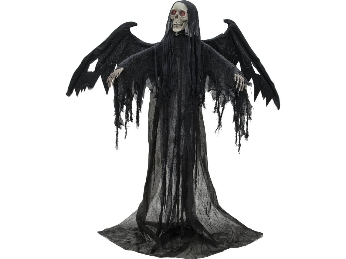 Decoración de Halloween EUROPALMS Black Angel (Negro - 175x100x66cm)