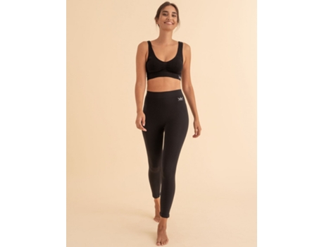Leggings de Mujer ANAISSA Postparto Sin Costuras Fibra Emana Den (Negro)