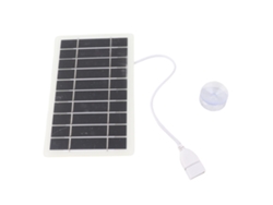 Mini panel solar de polisilicio de 2 W y 5 V con cargador USB portátil para uso de emergencia (sin marca).