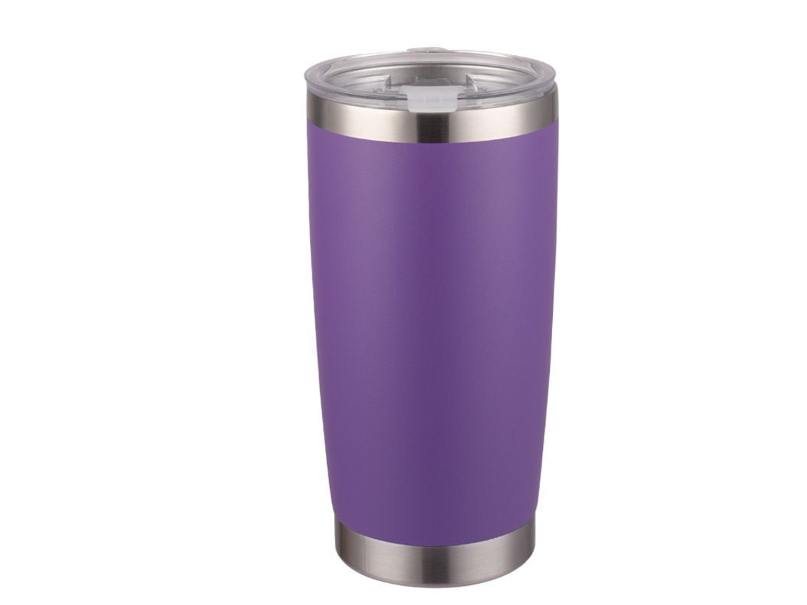 Taza Termo De Acero Inoxidable 20 Oz, Aislada Al Vacío, Tapa Magnética, Sin Bpa, Para Camping Y Senderismo (morado)