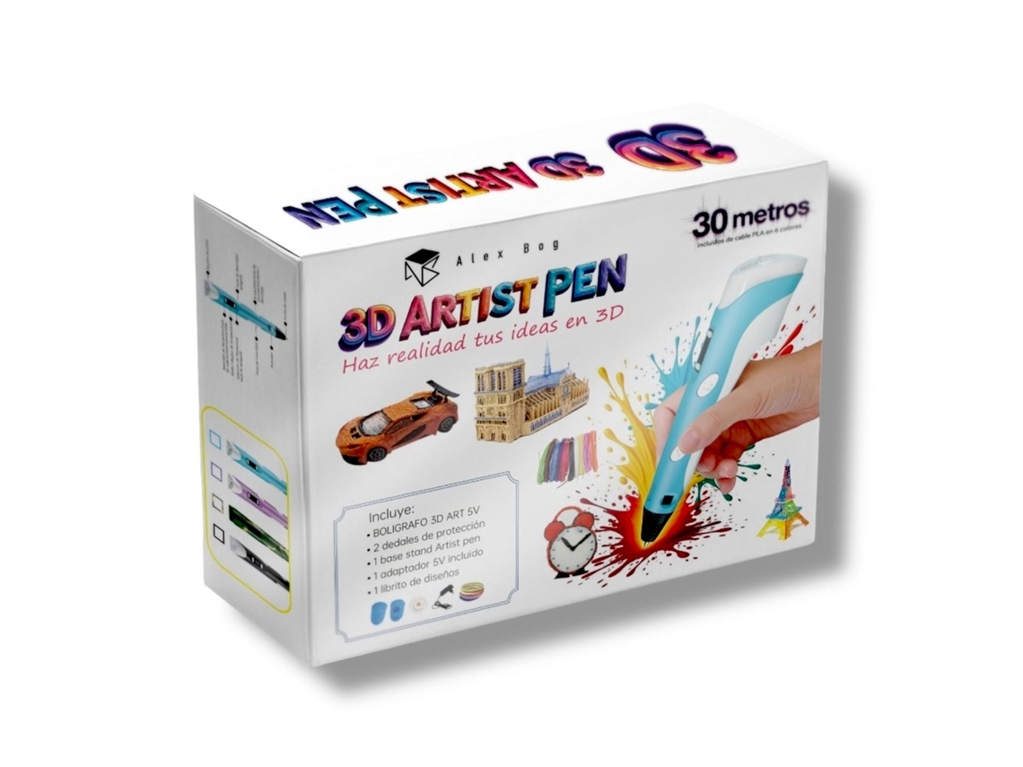 Bolígrafo 3D Roymart Artist de Alex Bog (6 recambios, 4 colores, AB 0300)