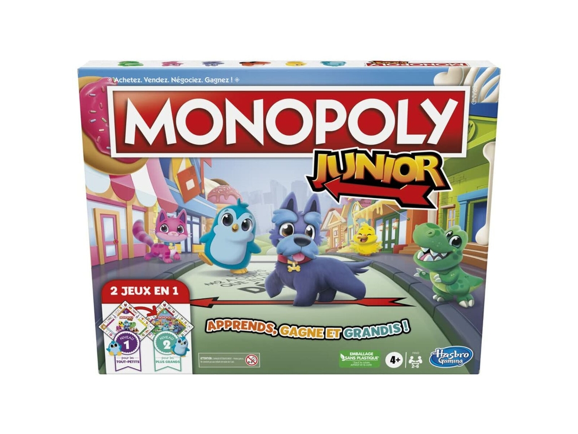 Juego Colectivo MONOPOLY  Junior  (Edad Mínima Recomendada: 4 años - Idioma: Francés)