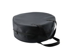 Bolsa De Almacenamiento Redonda Negra Con Asa Y Doble Cremallera Para Mangueras Y Cables De 16 Pulgadas.