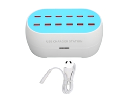 Estación De Carga Usb De 12 Puertos, Concentrador De 120 W, Cargador Portátil Resistente Al Calor, Enchufe Australiano, 100-240 V.