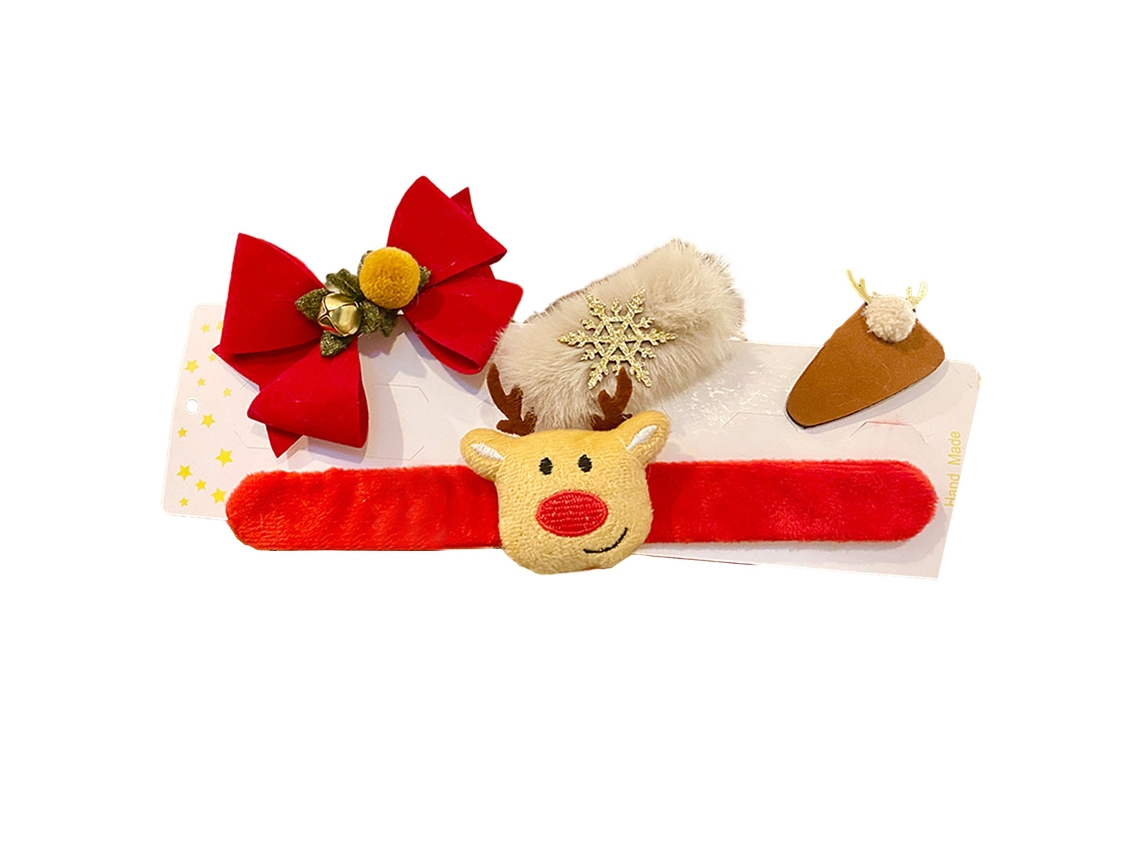 Pulsera de peluche navideña de renos para niños NEVEANCE
