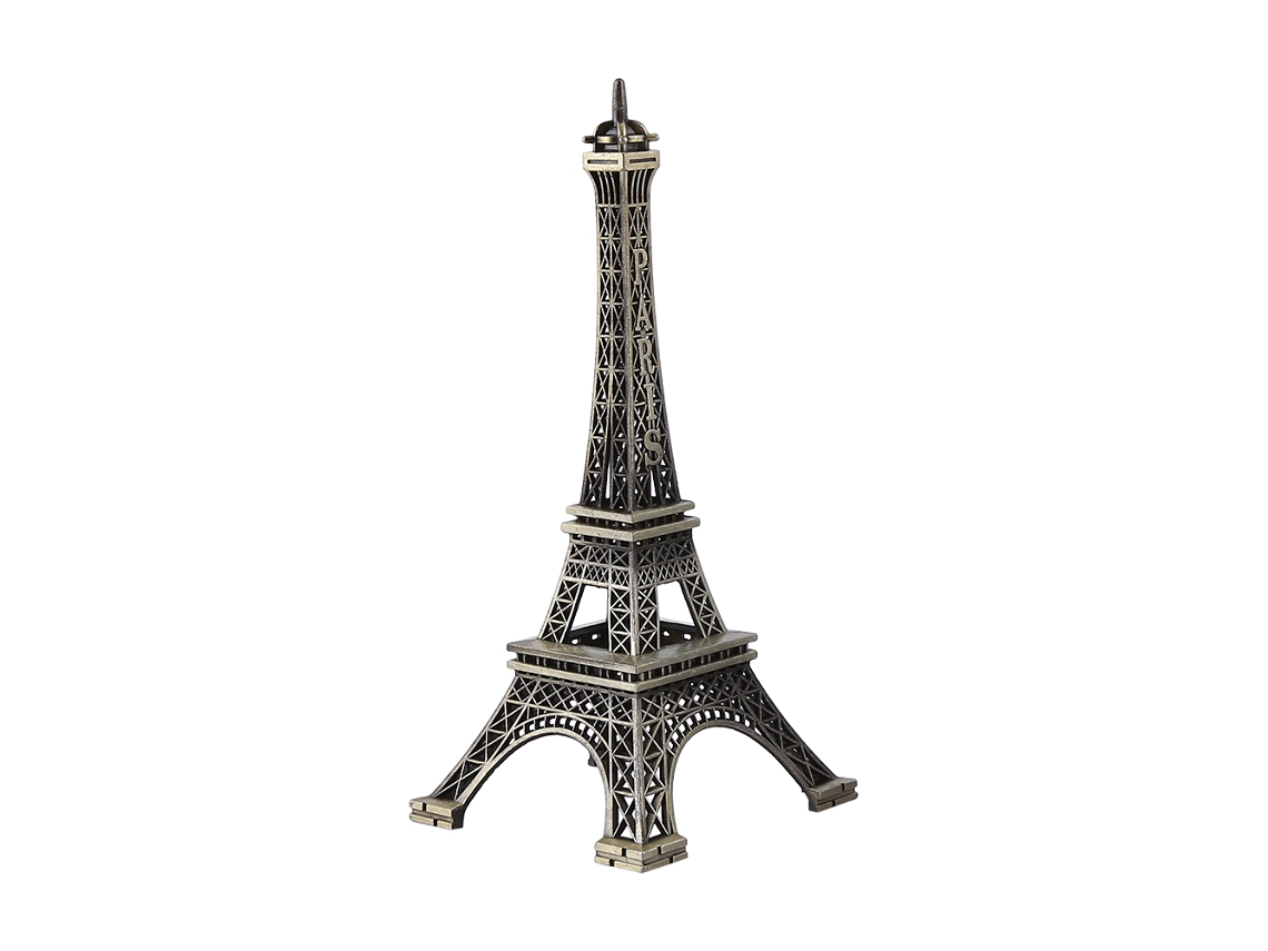 Figura decorativa de la Torre Eiffel en tono bronce vintage, modelo París