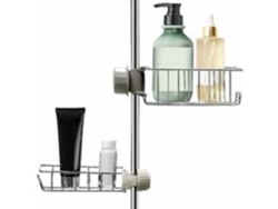 Estante de ducha sin perforaciones, soporte para champú y jabón, cesta de ducha, almacenamiento para baño, bañera Jortmrd