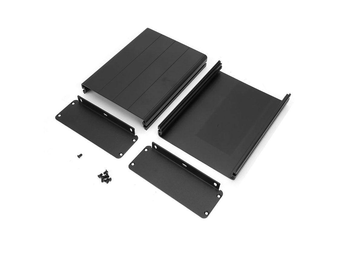 Yncm2026-caja De Aluminio Extrudido Mate Negro 45x122x160mm Para Gps Estuche Enclosure Proyecto Electrónico