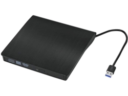 Reproductor de DVD/CD externo portátil ultradelgado (negro)