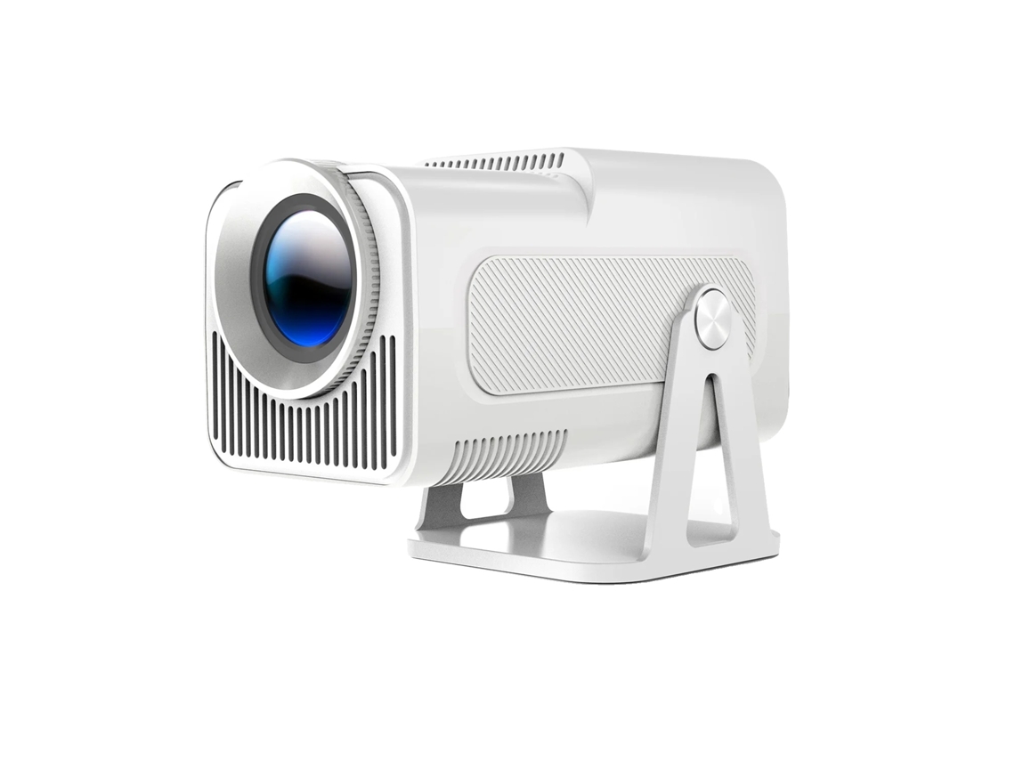 Miniproyector, compatible con Bluetooth, resolución óptica de 1920 x 1080, brillo de 18 000 lúmenes, blanco, enchufe UE OEM