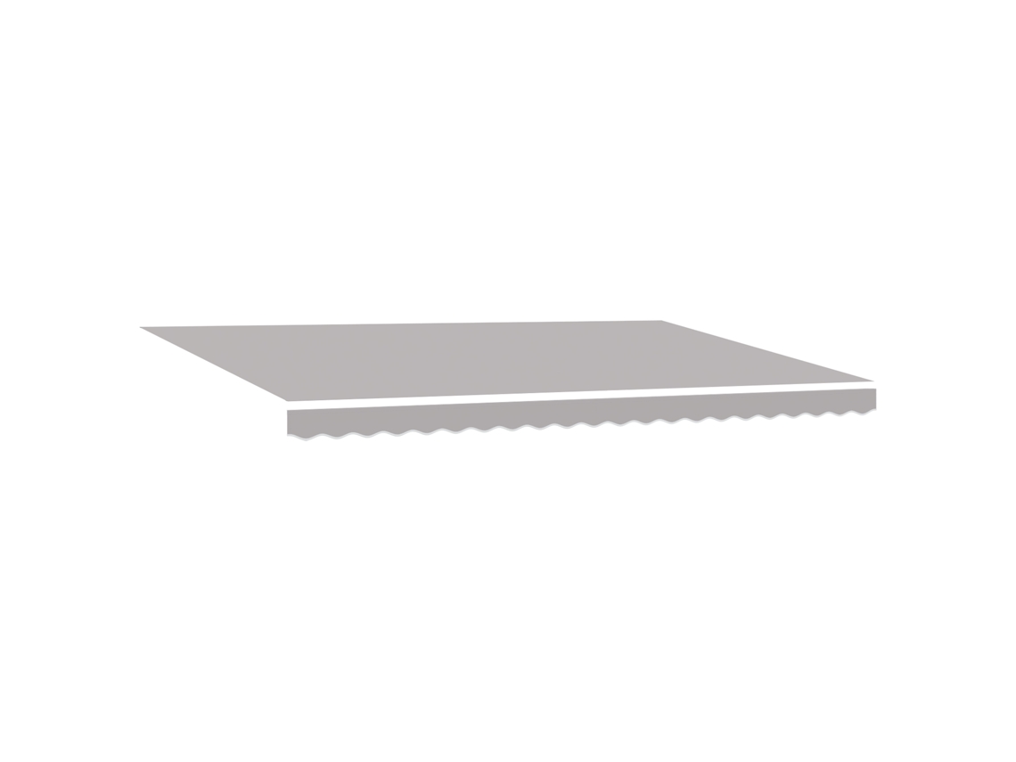 Toldo retráctil automático Vidaxl de poliéster gris claro (500 x 300 cm)