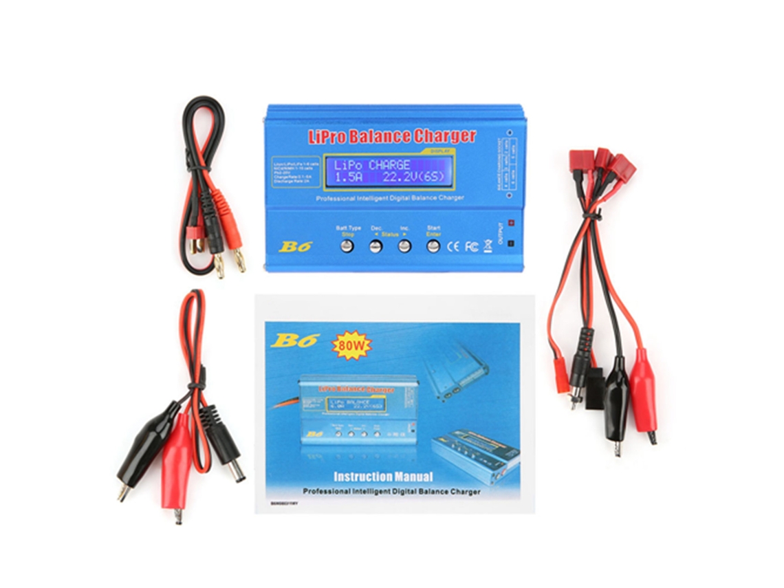 Cargador Digital Balanceado Lcd De 80 W Para Baterías Lipo Nimh Rc (sin Enchufe)