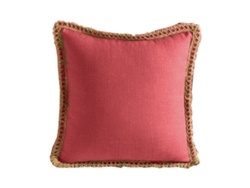 1 Funda De Almohada Rústica De Lino Y Yute, 45 X 45 Cm