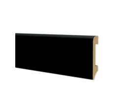 Rodapié Bc Cepillado En Polímeros Hi-Tec Equalwood 75X14Mm Aluminio Blanco Negro Etc. ETERNAL PARQUET Negro