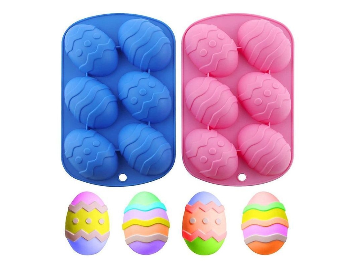 2026da-molde De Silicona Para Chocolate Huevos De Pascua 6 Cavidades Antiadherente Para Dulces Helados Pasteles Decoración Azul