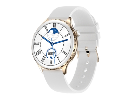 Reloj inteligente SHAH ARPAN AK43 con llamadas Bluetooth, monitorización de frecuencia cardíaca y presión arterial, reproductor de música, dorado