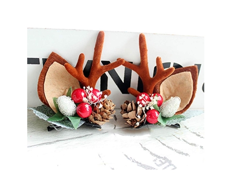 Diadema De Cuernos De Reno De Navidad, Horquillas, Diademas, Tocados De Belleza Para Niñas, Diademas De Cuernos De Reno Para Mujeres ZMDECQNA