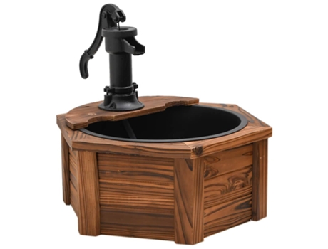 MAISON EXCLUSIVE - Fuente de agua con bomba madera maciza de abeto 57x57x53 cm