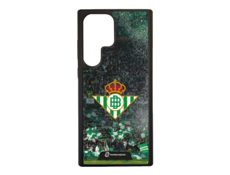 Funda Móvil Ultra Oficial Real Betis Fc para Samsung Galaxy S23 Ultra PHONECASES3D Piel Sintética Negro
