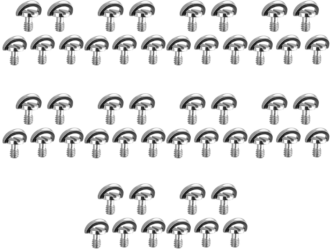 Lote De 50 Tornillos De 1/4" De Holgura Con Anillo En D Y Adaptador Para Dispositivo.