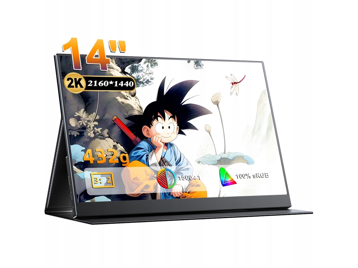Monitor Portátil Gaming Uperfect 14" 60Hz 2160x1440p 1500:1 300 nits IPS