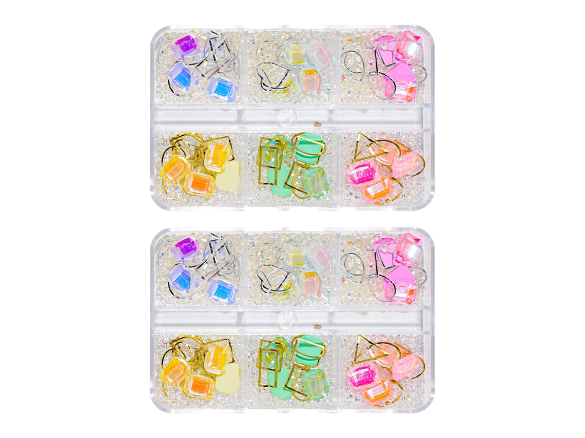 Accesorios de uñas con cuentas de vidrio de color caramelo para bricolaje KOFIHETY