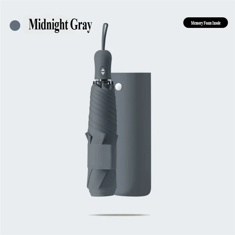 (gris Oscuro 6k) Paraguas Automático Ultraligero De Gran Valor, No Plegable, Resistente A Los Rayos Uv.