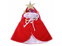 Capa Navideña Para Perro Con Estrellas Y Pompones Capa Navideña Para Gato Con Sombrero Vestido De Fiesta Juego De Rol