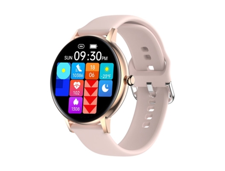 Smartwatch Fw07 Asistente de voz Bluetooth Pantalla táctil completa Sport Rose Gold