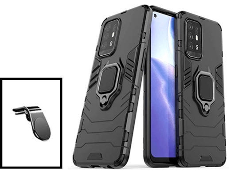 Kit Carcasa + Soporte de Auto Oppo A94 5G GIFT4ME Negro