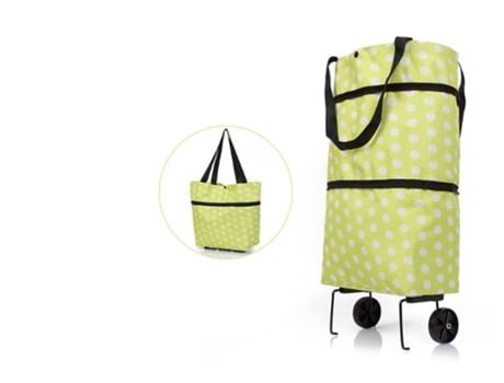 Equipo porttil del carro de la compra del carro del viaje, bolso del tirn plegable[Verde Claro]