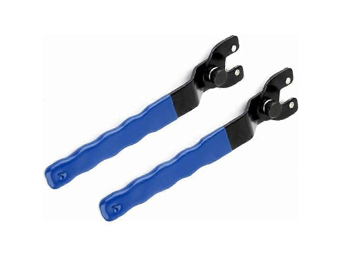 Juego De 2 Llaves Ajustables Azules De 200mm Para Desarmar Amoladoras, Sierras Circulares Y Máquinas De Mármol