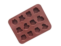 Molde de silicona JEIIBRZUI para chocolate en color marrón