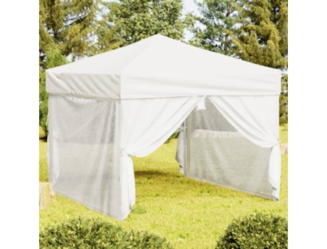 MAISON EXCLUSIVE Carpa para fiestas plegable con paredes laterales blanca 3x3 m