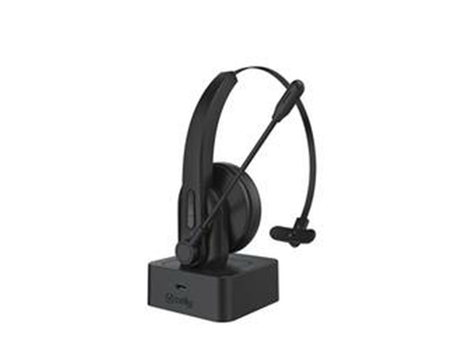 Auriculares con Micrófono Celly SWHEADSETMONOBK Negro